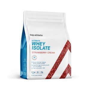 Buy Top Athlete Ultimate Whey Isolate Strawberry Cream 1kg online at Gym Ready - Australia-wide Shipping
